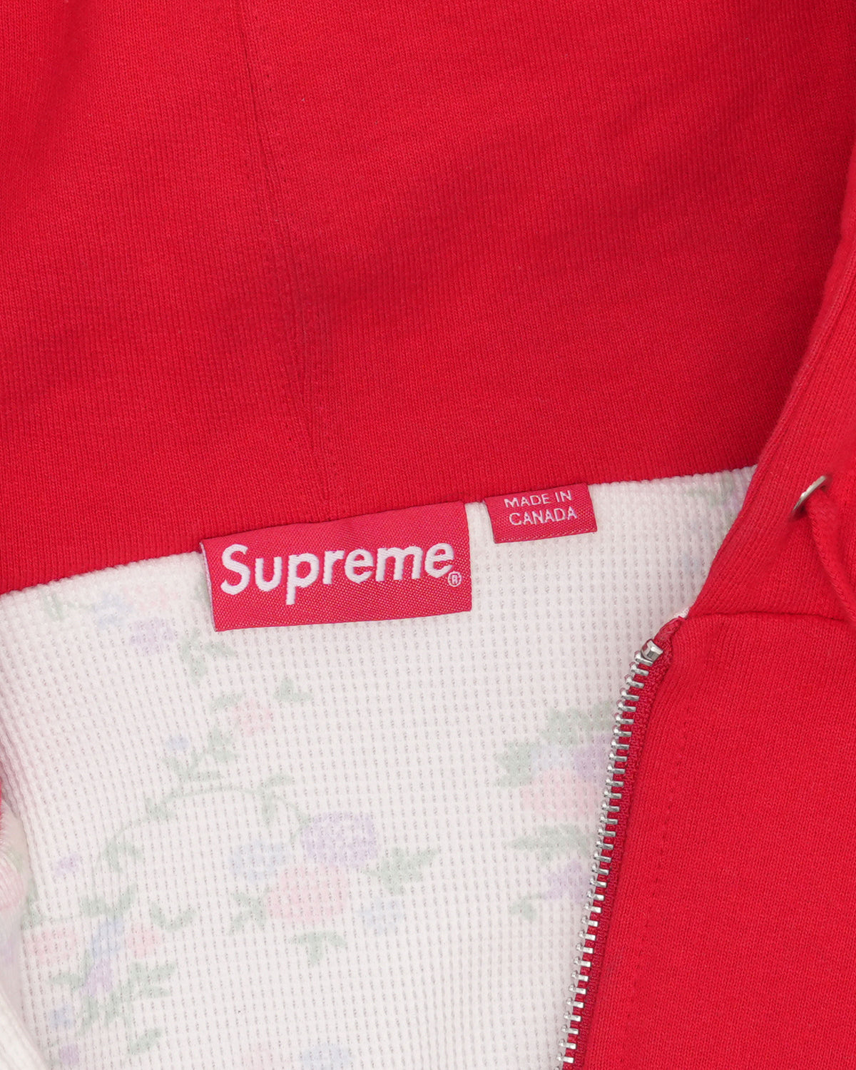 Small Box Logo Thermal Zip Hoodie