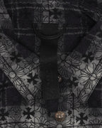 Monogram Cross Patch Loose Ends Flannel Shirt