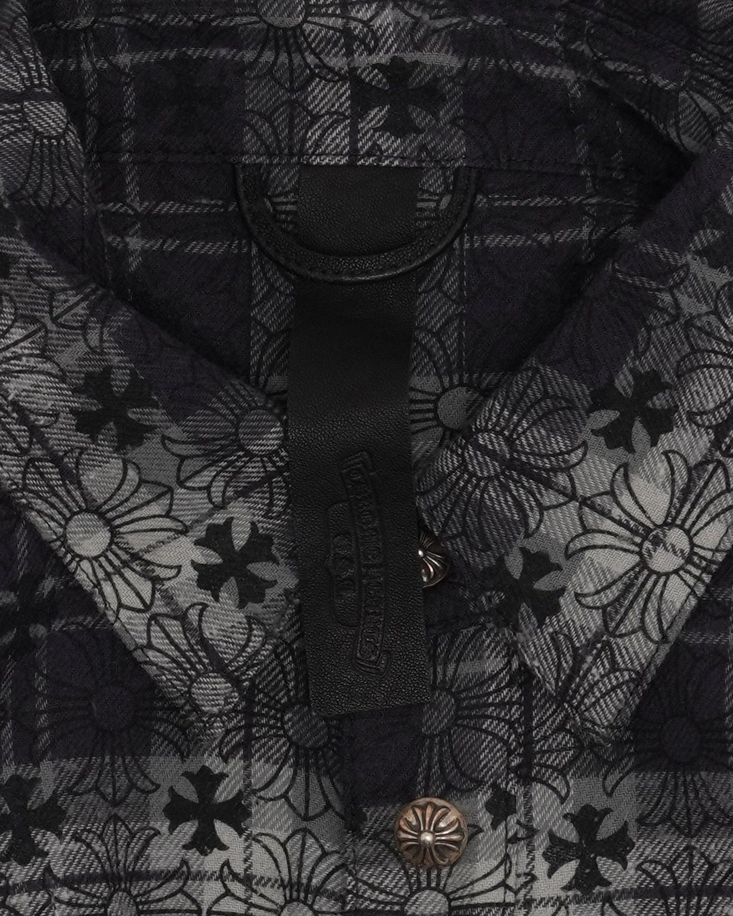 Monogram Cross Patch Loose Ends Flannel Shirt