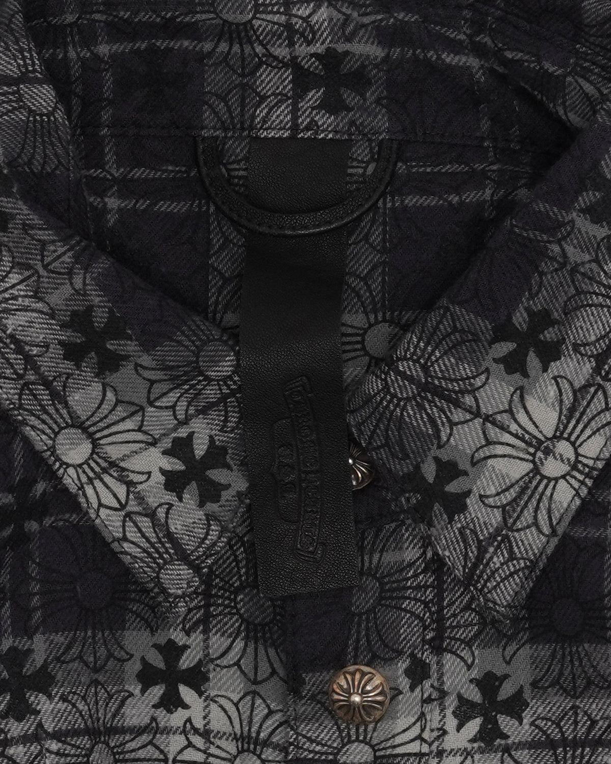 Monogram Cross Patch Loose Ends Flannel Shirt