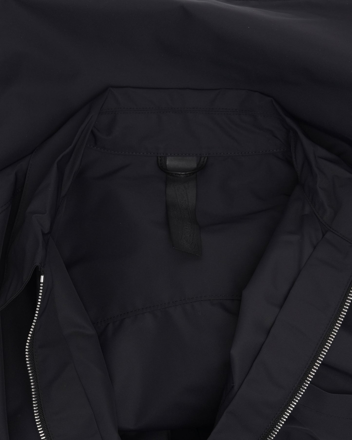 Nylon Leather Sedated Zipper Shirt