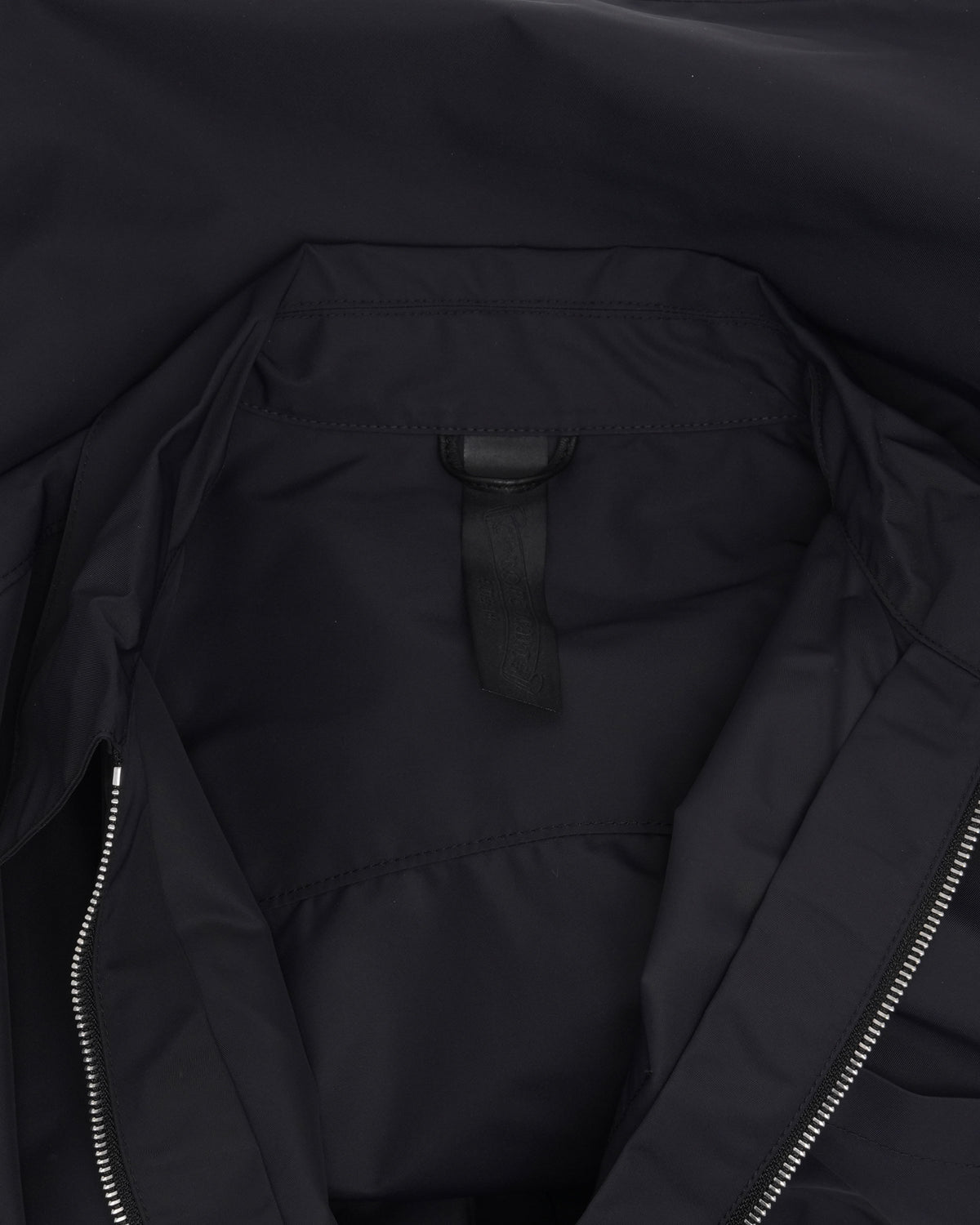 Nylon Leather Sedated Zipper Shirt