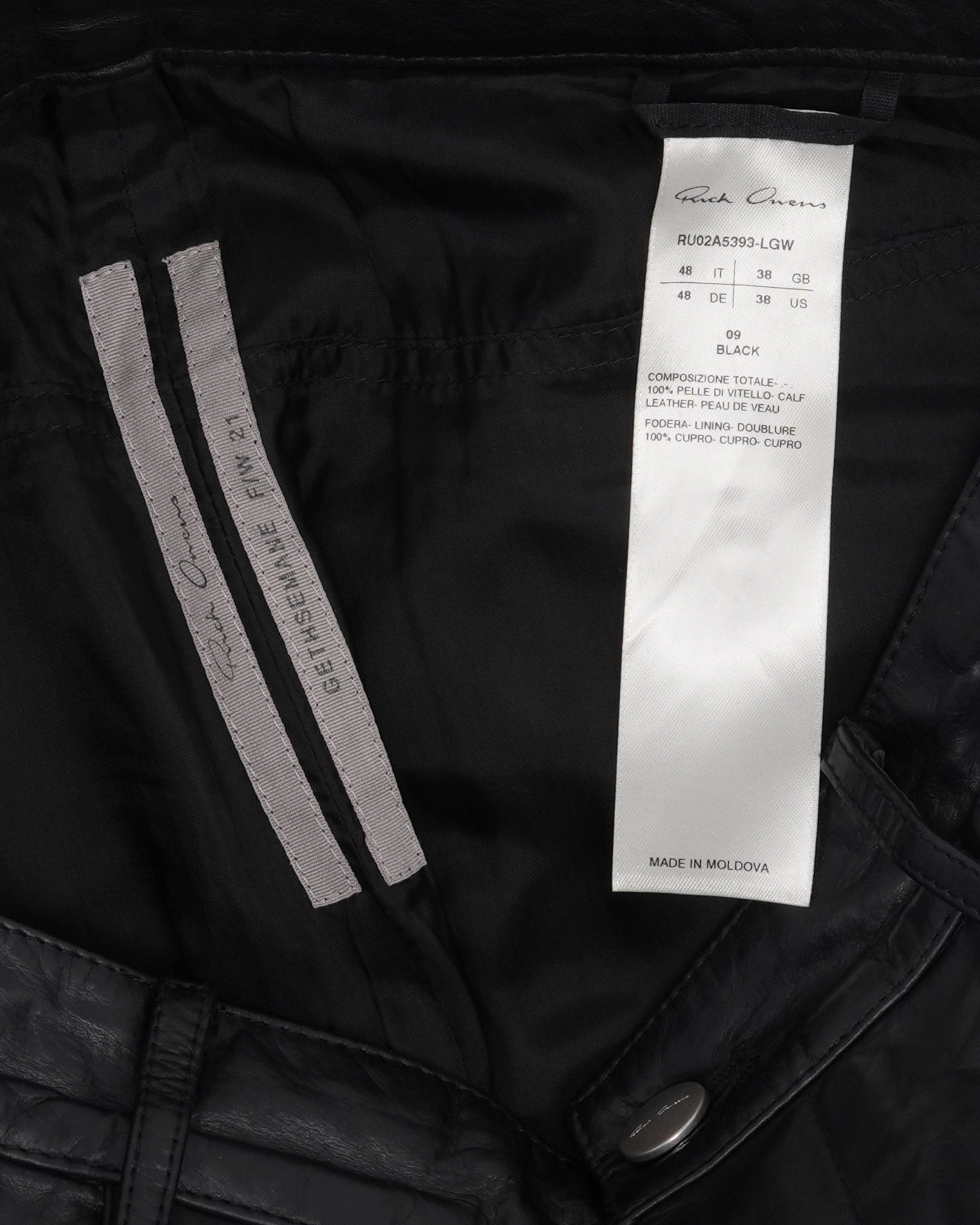 Rick Owens FW21 Gethsemane Leather Pants – Justin Reed