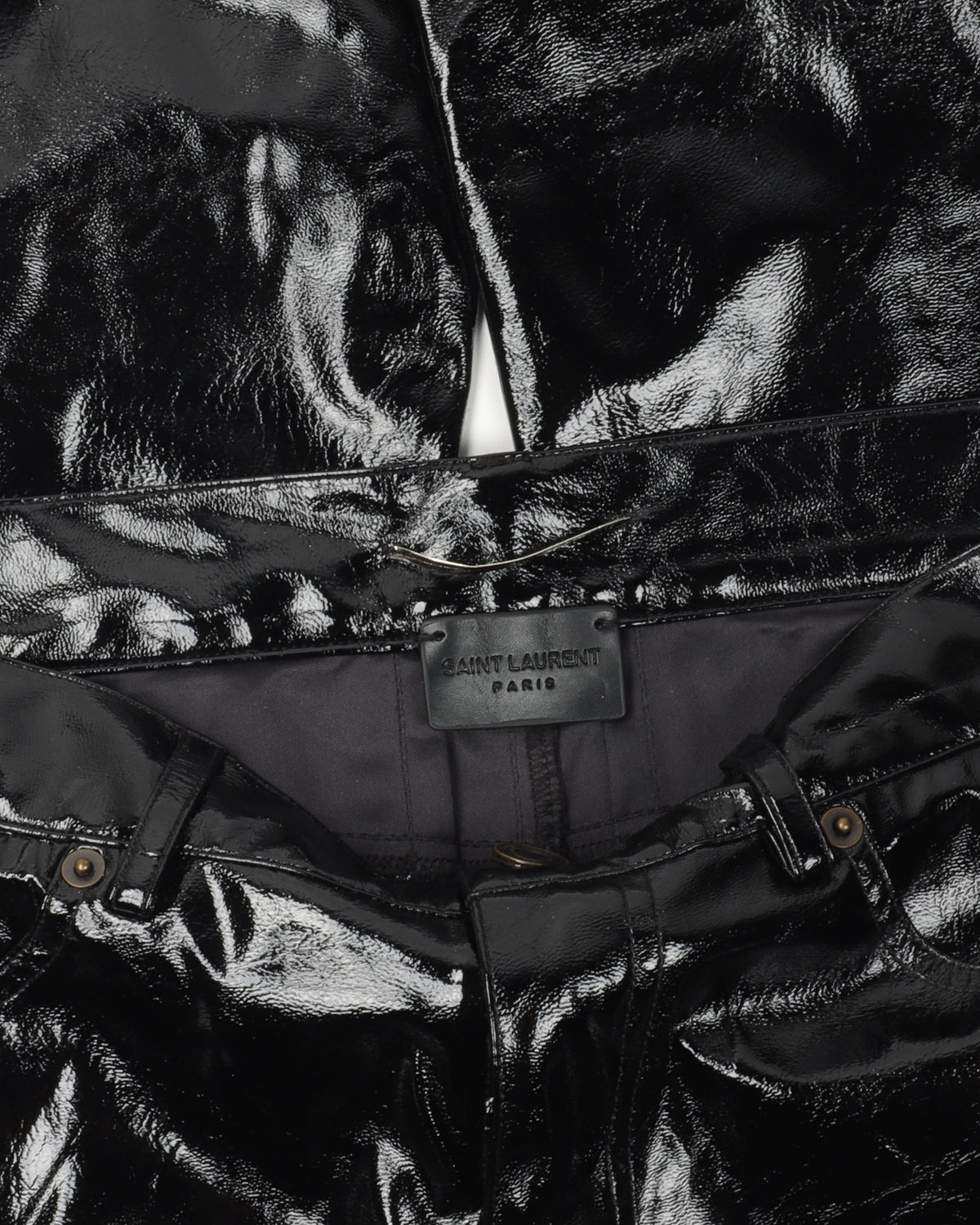 Shiny Faux Leather Pants