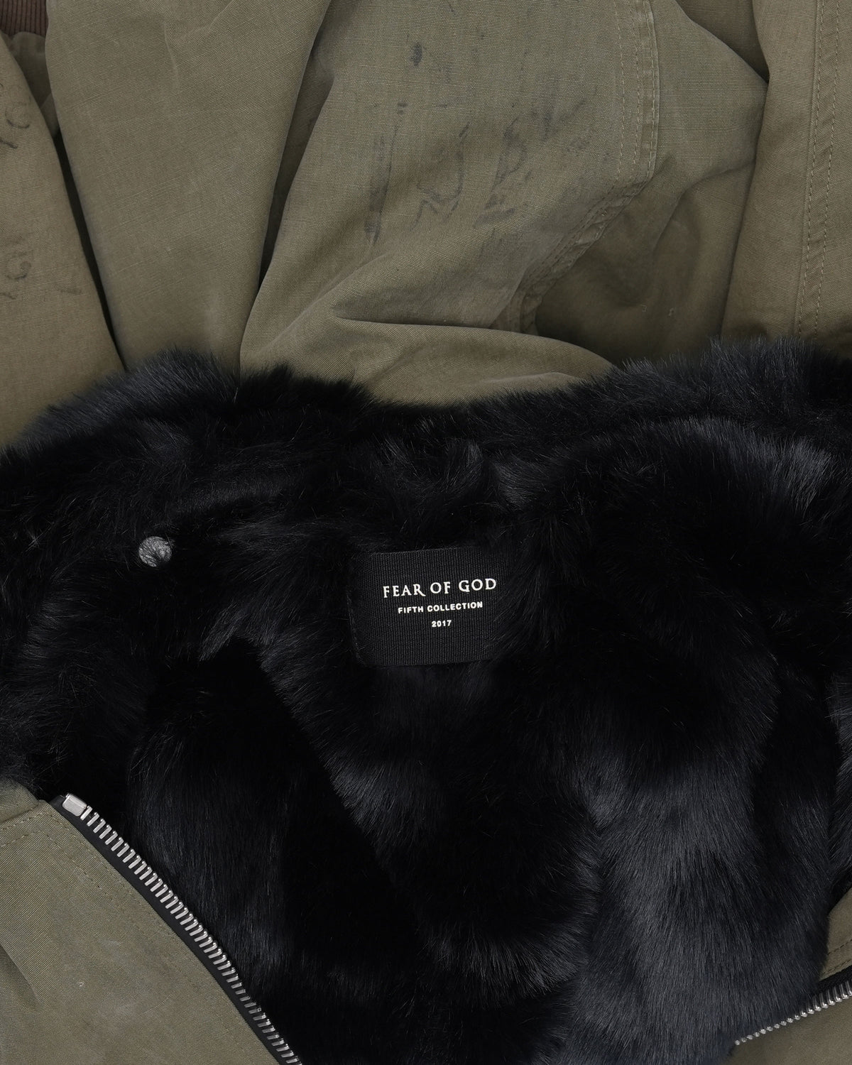 Fifth Collection Hooded Faux Fur Lined Recycled Canvas Jacket
