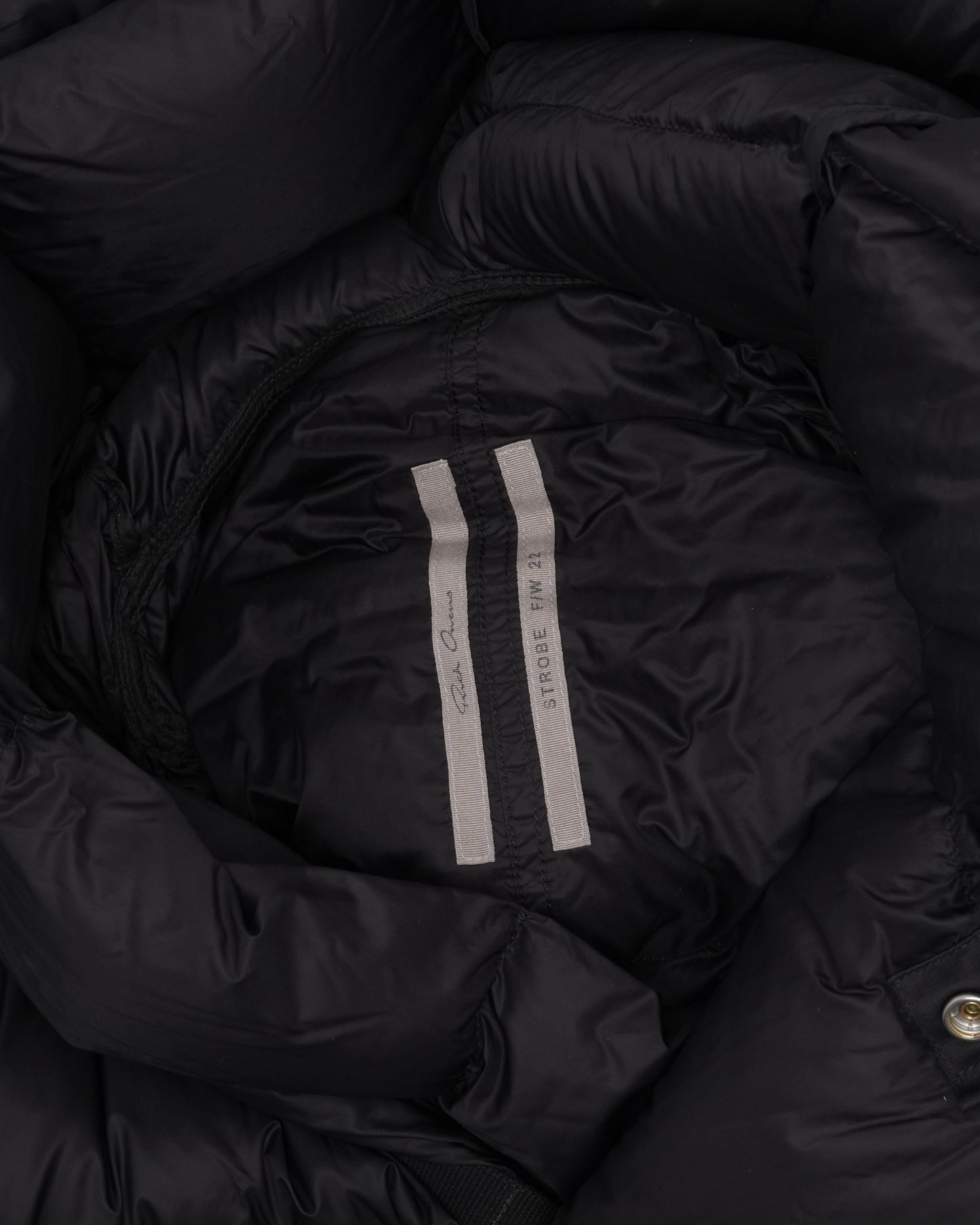 FW22 Strobe Leather Pocket Puffer Coat