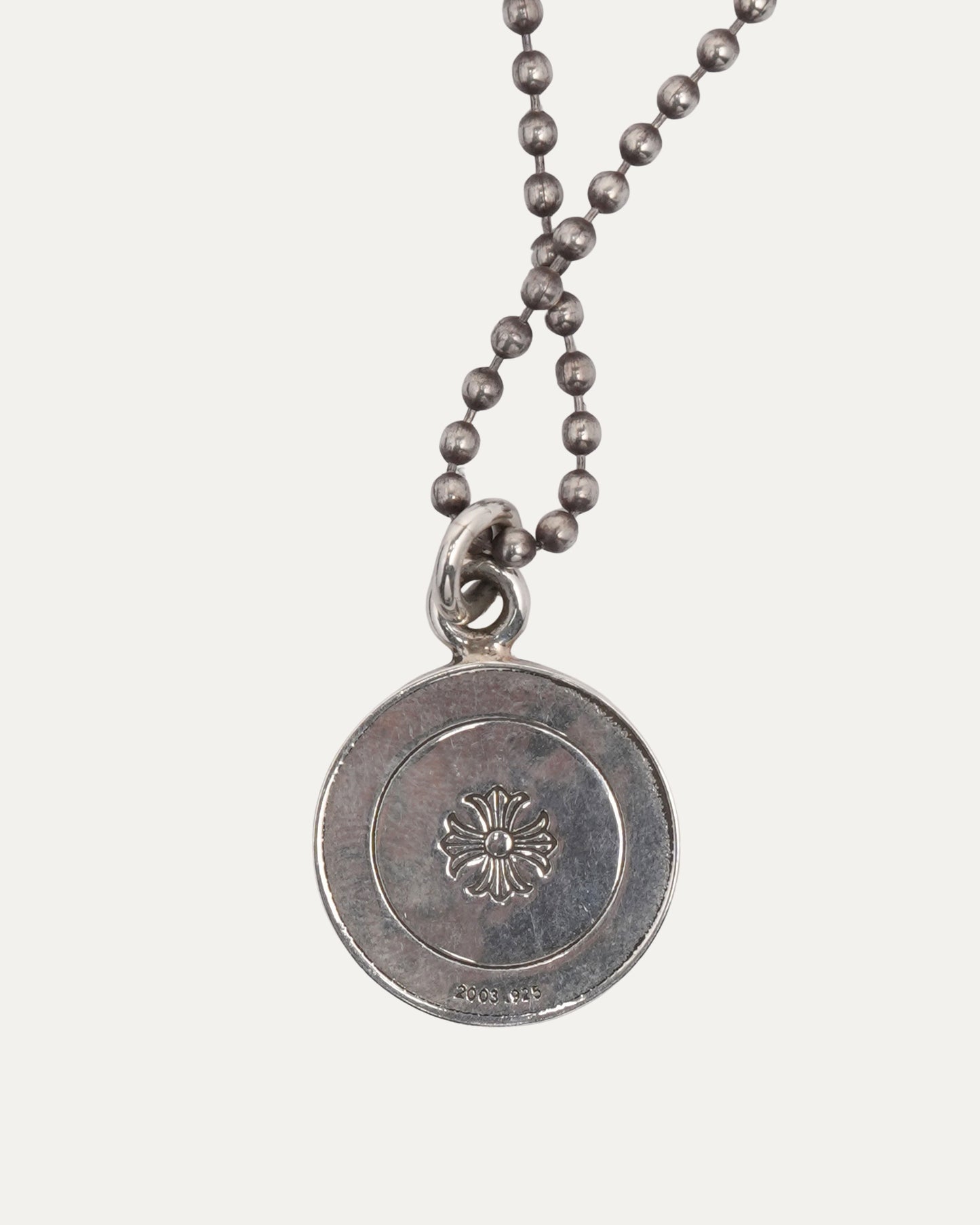 Medallion Pendant on Ball Chain Necklace