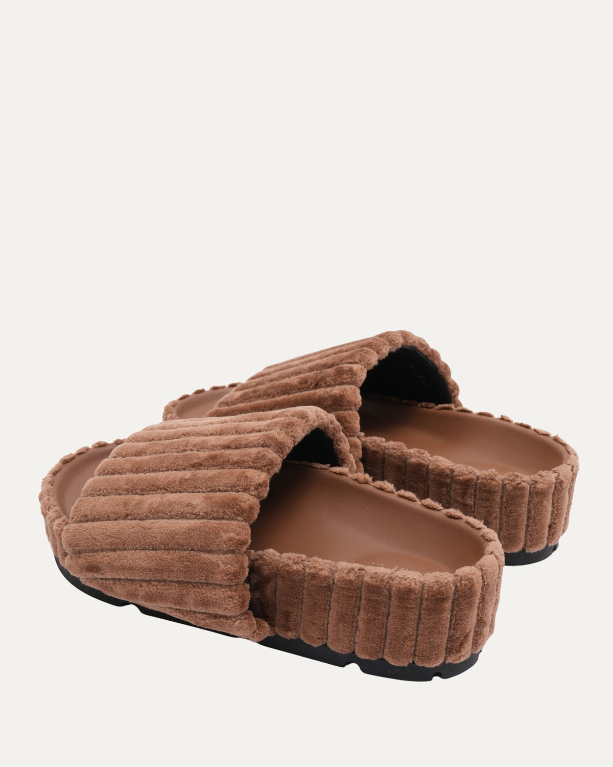 Ribbed Velvet Slides