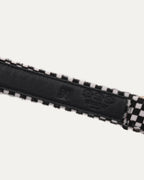 Checkerboard Pony Hair Western Belt
