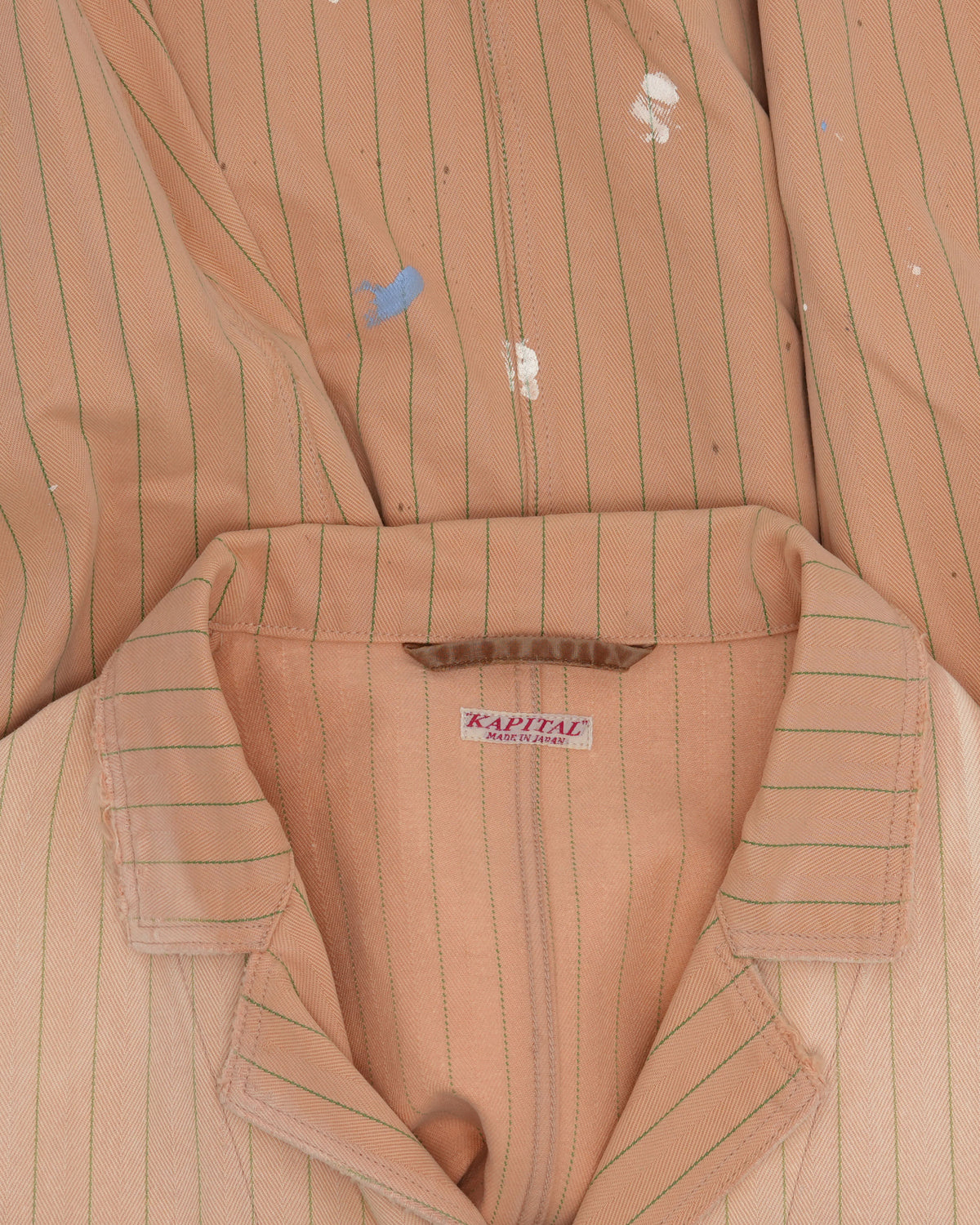 Distressed Pinstripe Shop Coat