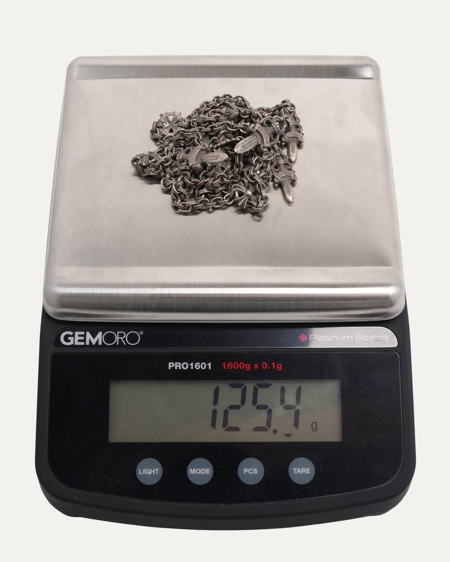 Layered Dagger Charm Paper Chain Choker Necklace