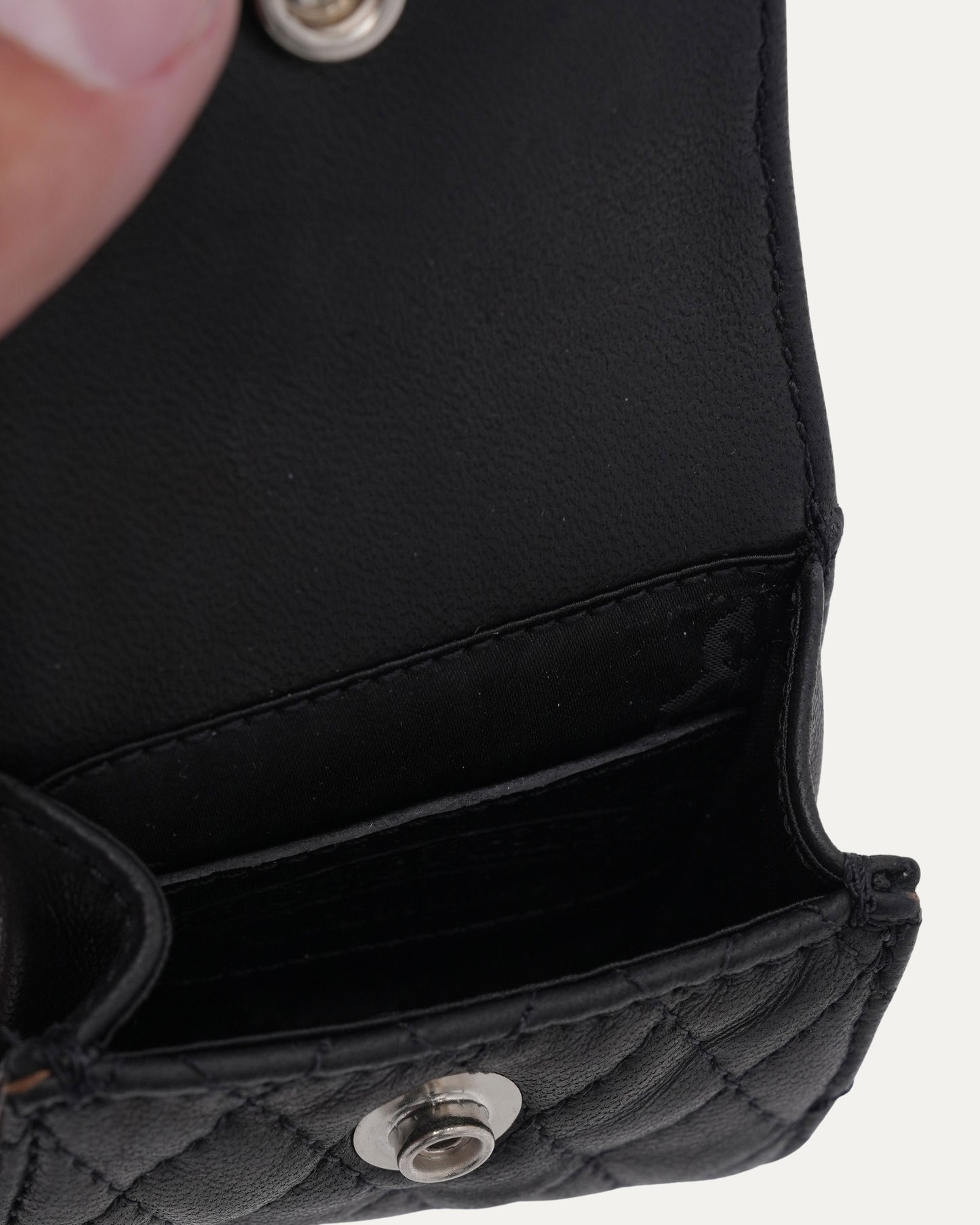 Cross Embellished Quilted AirPods Case