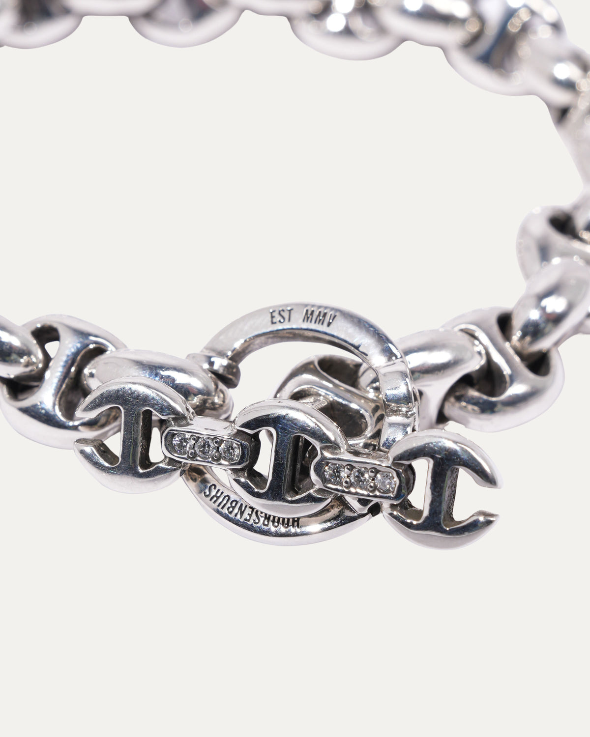 10MM Open-Link Bracelet with Diamonds