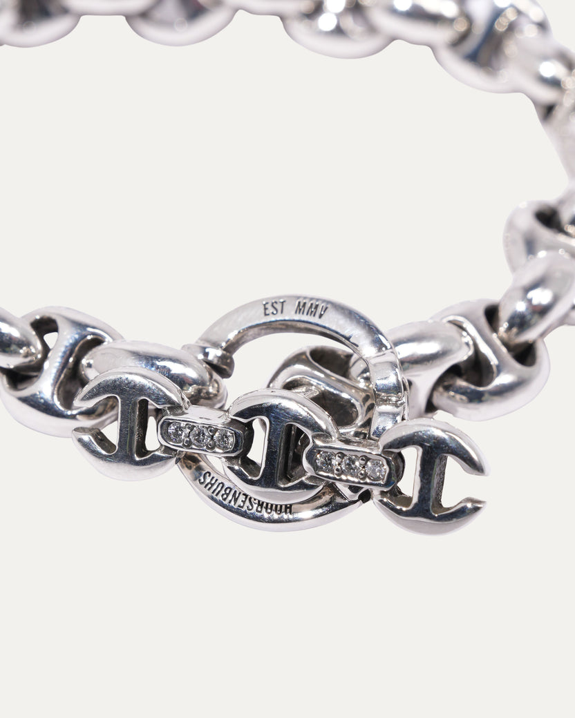 10MM Open-Link Bracelet w/ Diamond Toggle