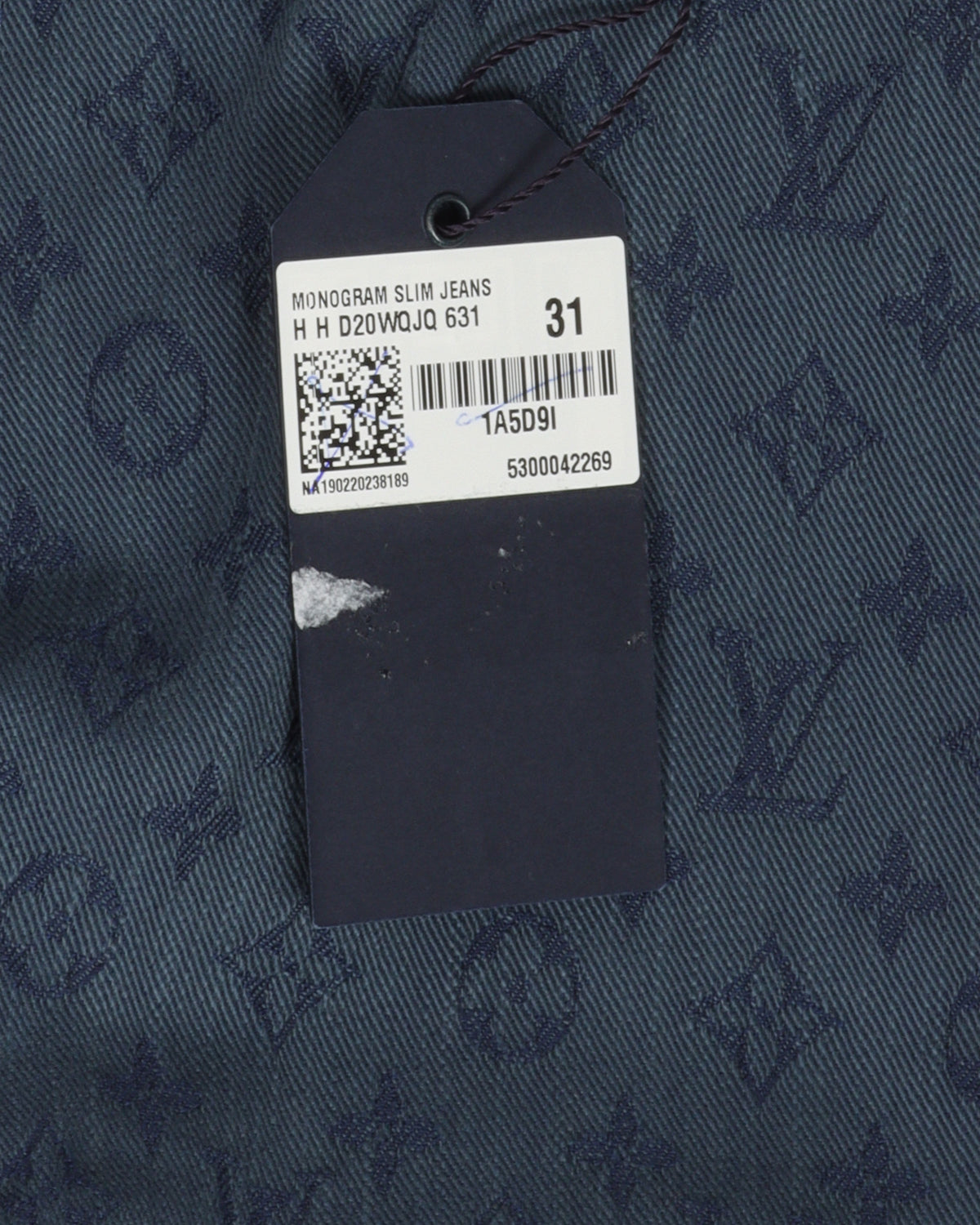 Slim Monogram Blue Jeans