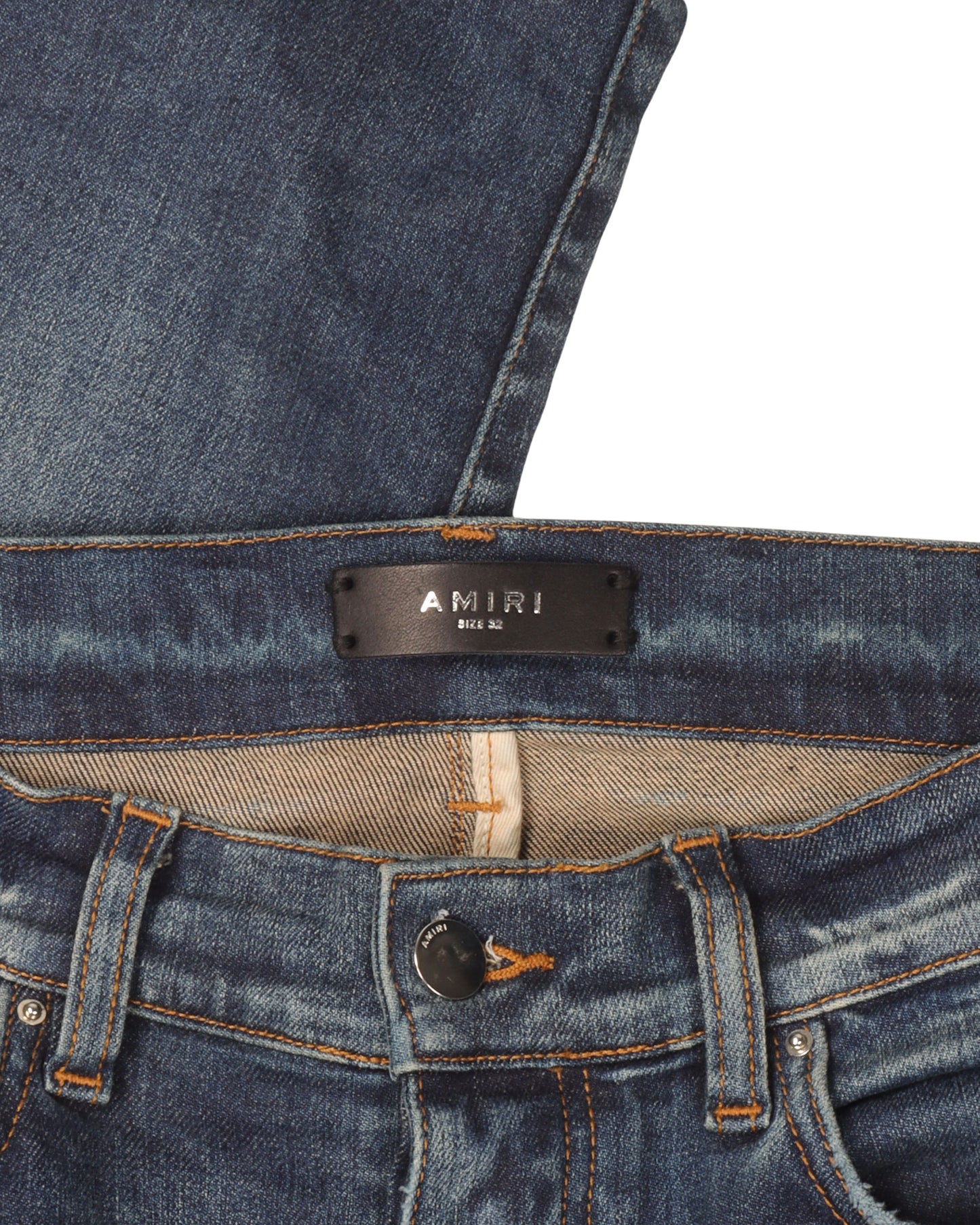 Distressed Bandana Repair Denim Jeans