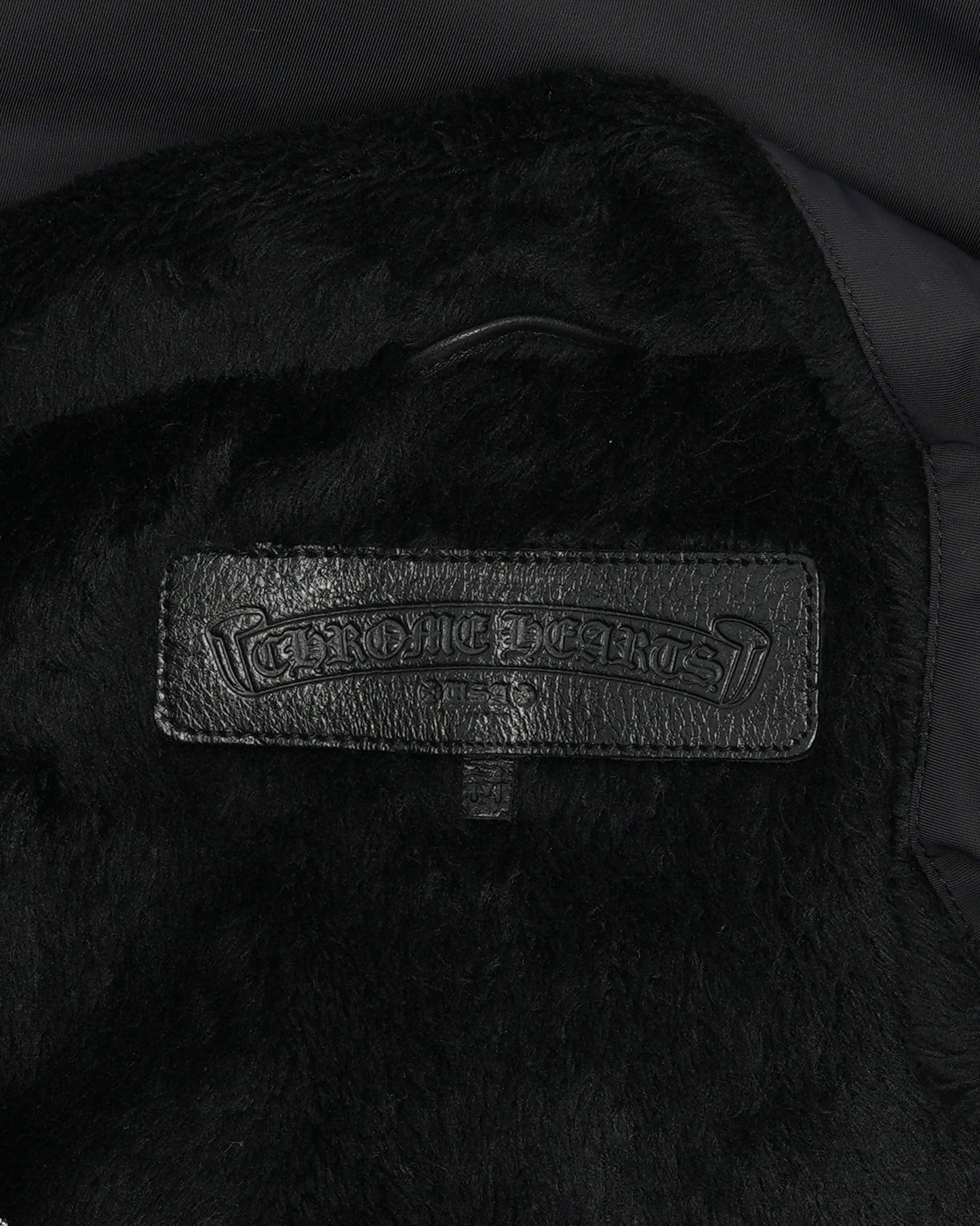 Faux Fur Lined Cobra Cross Patch Racing Jacket
