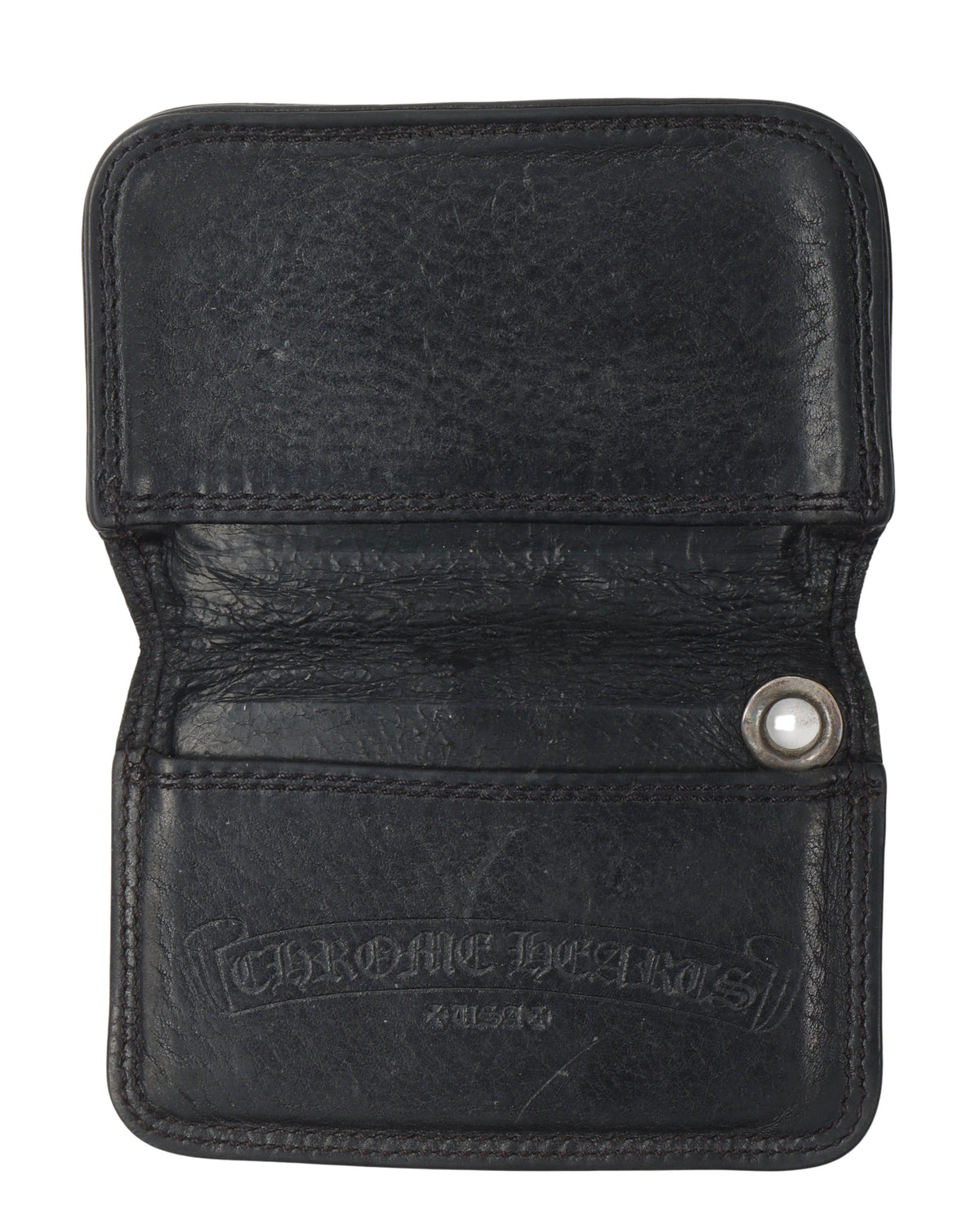 Leather Bifold Scroll Cardholder