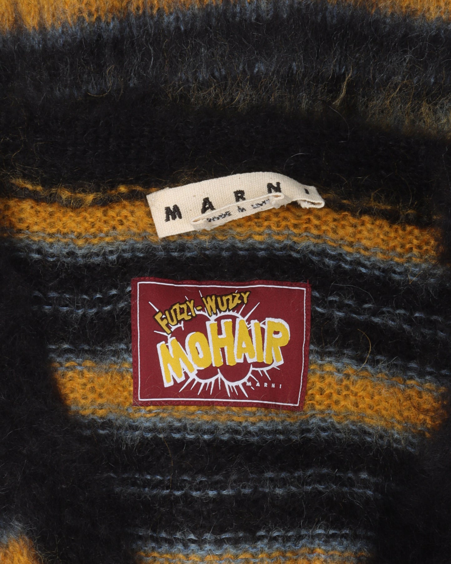 Mohair Fuzzy Wuzzy Striped Cardigan