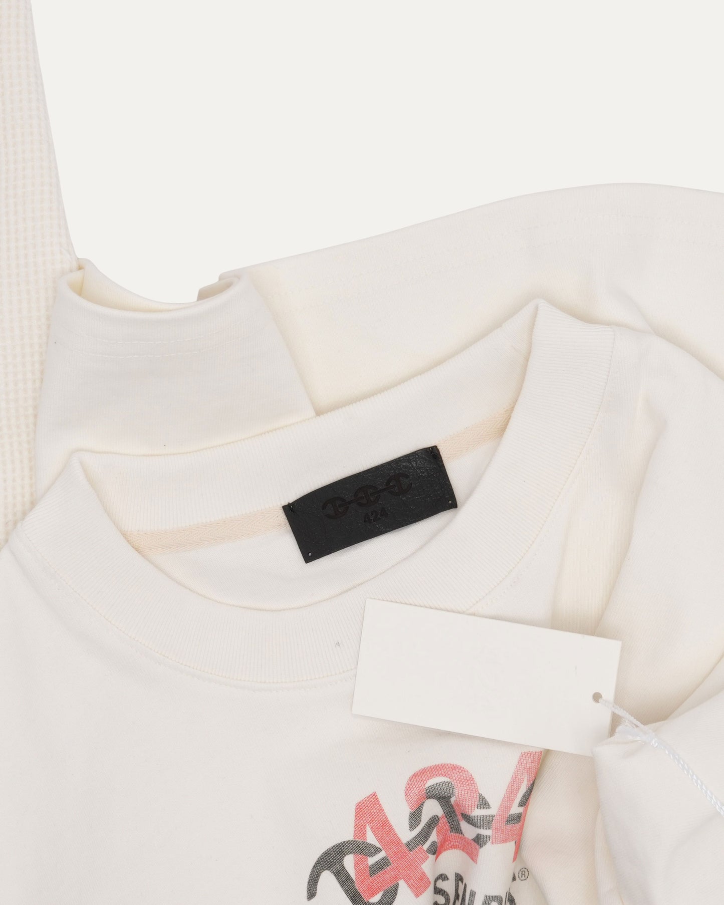 Hoorsenbuhs Cropped Double Sleeve Thermal Layered Long Sleeve T-Shirt