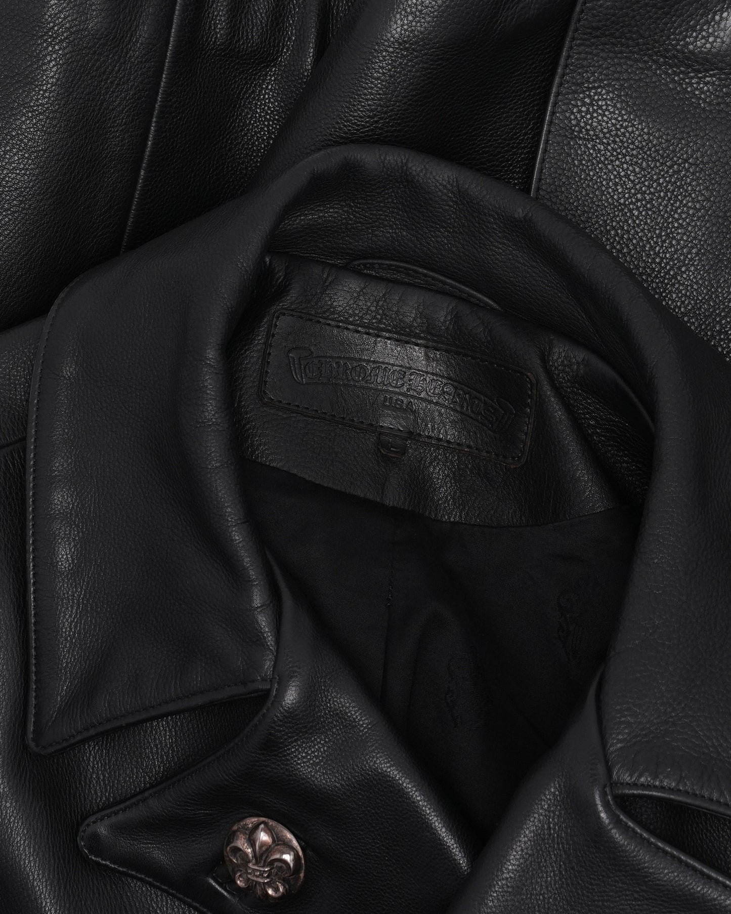 Double Breasted Leather Coat