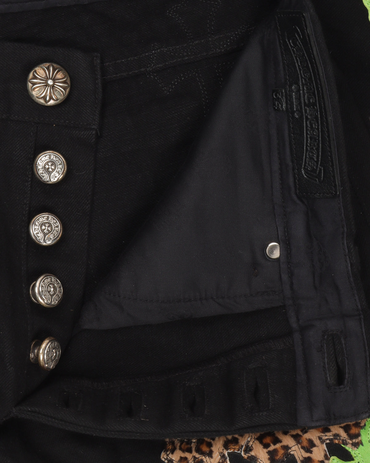 Leopard Cross Patch Jeans w/ 35 Cross Patches