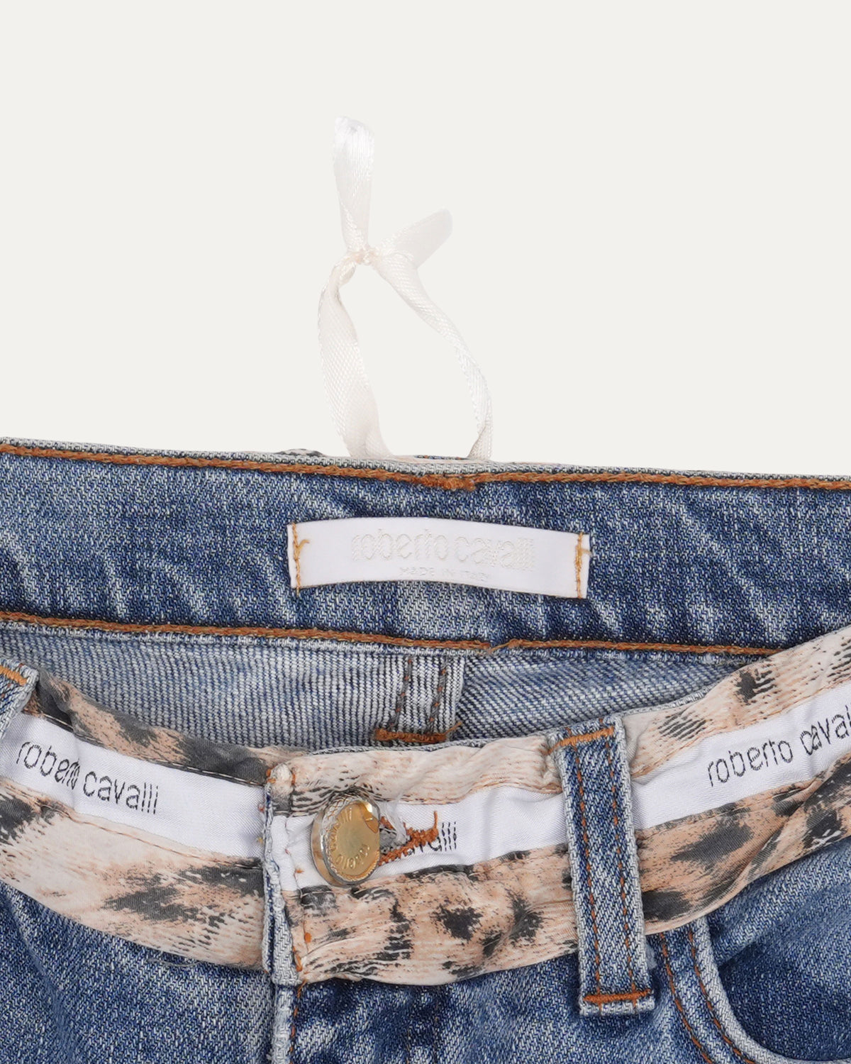 Leopard Trim Jeans