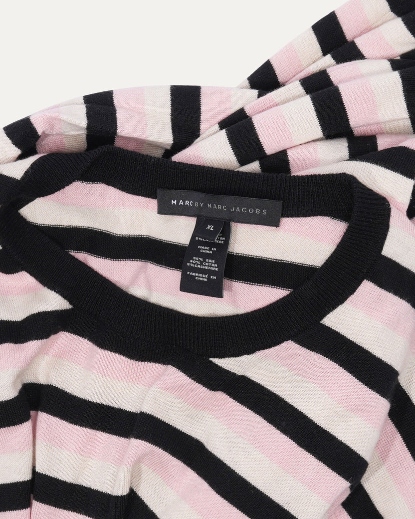 Silk-Cashmere Blend Striped Sweater