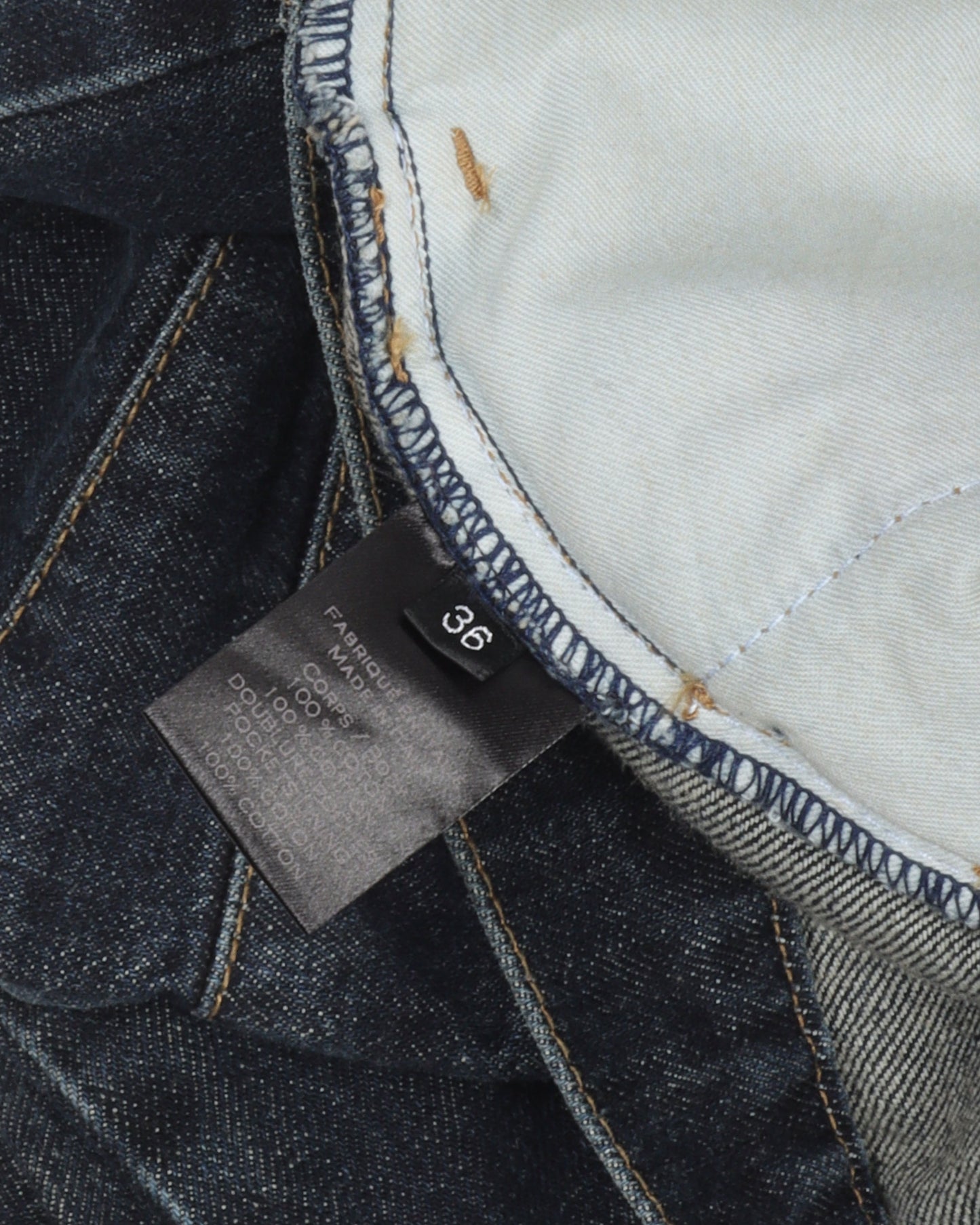 Raw Denim Biker Pants