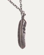 Turquoise Urchin and Feather Necklace