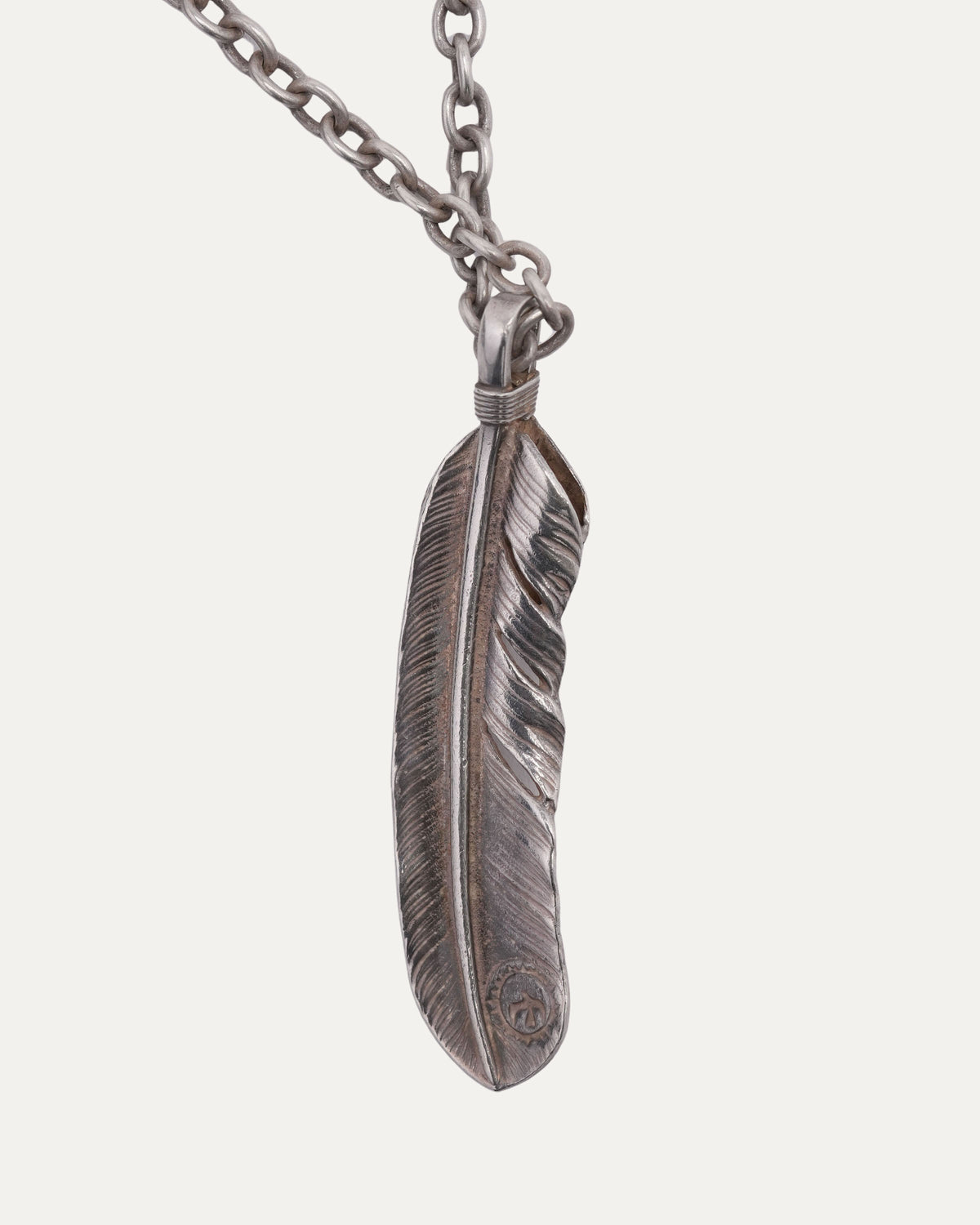 Turquoise Urchin and Feather Necklace