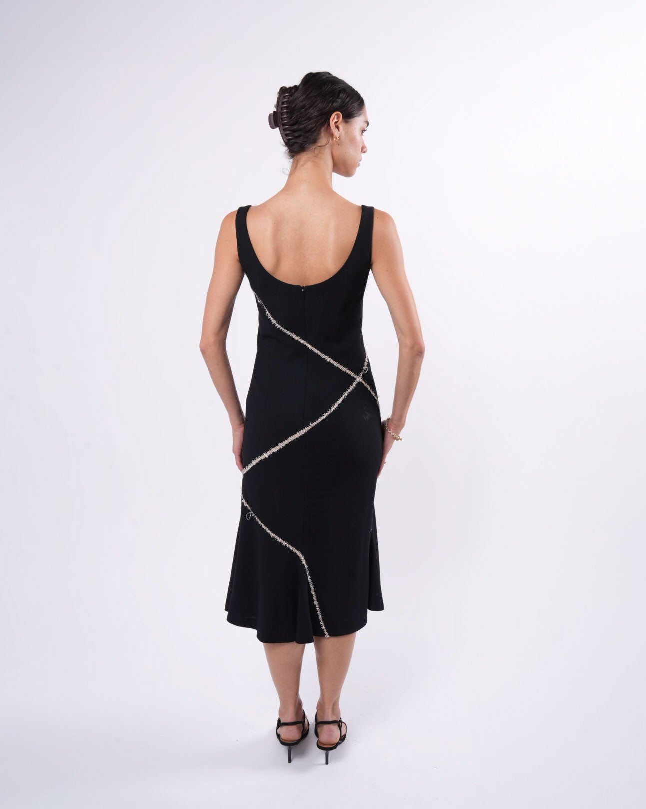 Wool Dress With White Stitching (c. 2004)