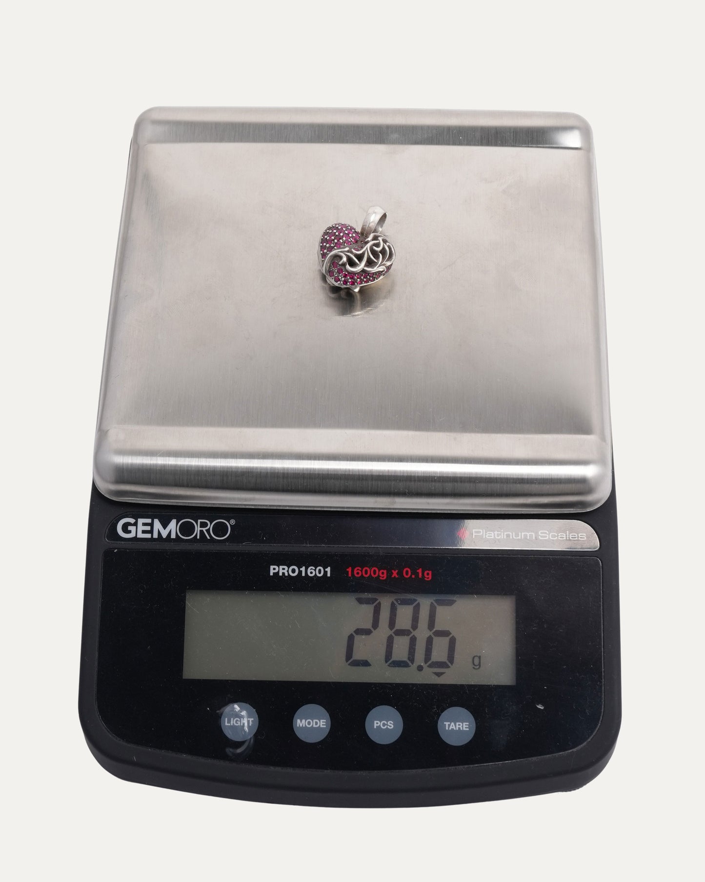 Ruby Vine Heart Pendant