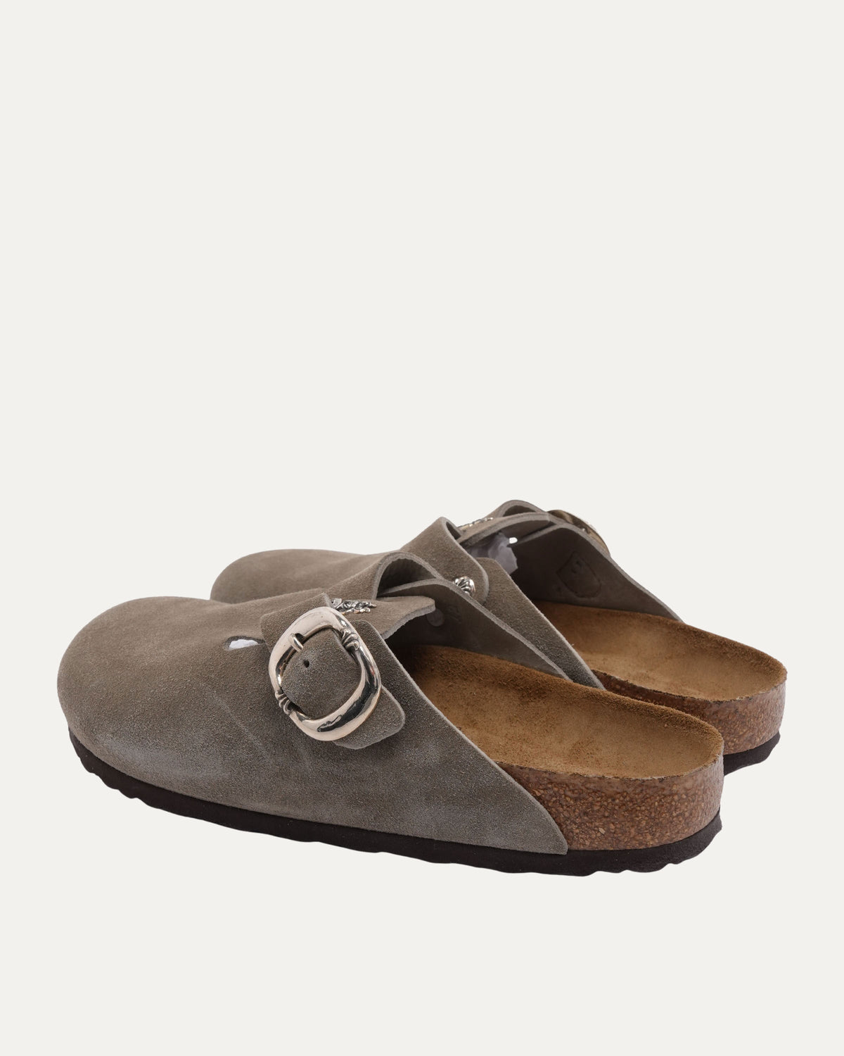Dagger Embellished Birkenstock Boston Suede Mule