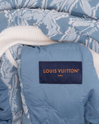 Palm Tree Embroidered Hooded Bomber Jacket