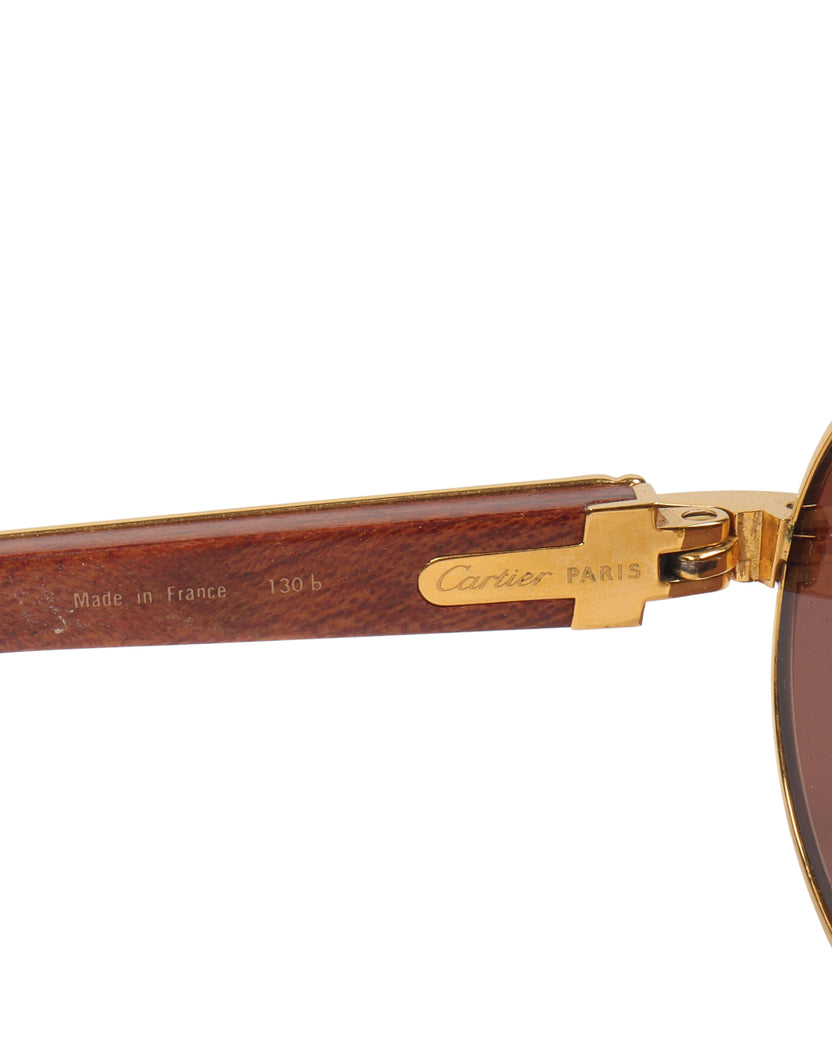 Cartier Giverny Sunglasses Vintage Bubinga Wood OG Lenses Size 53 | eBay