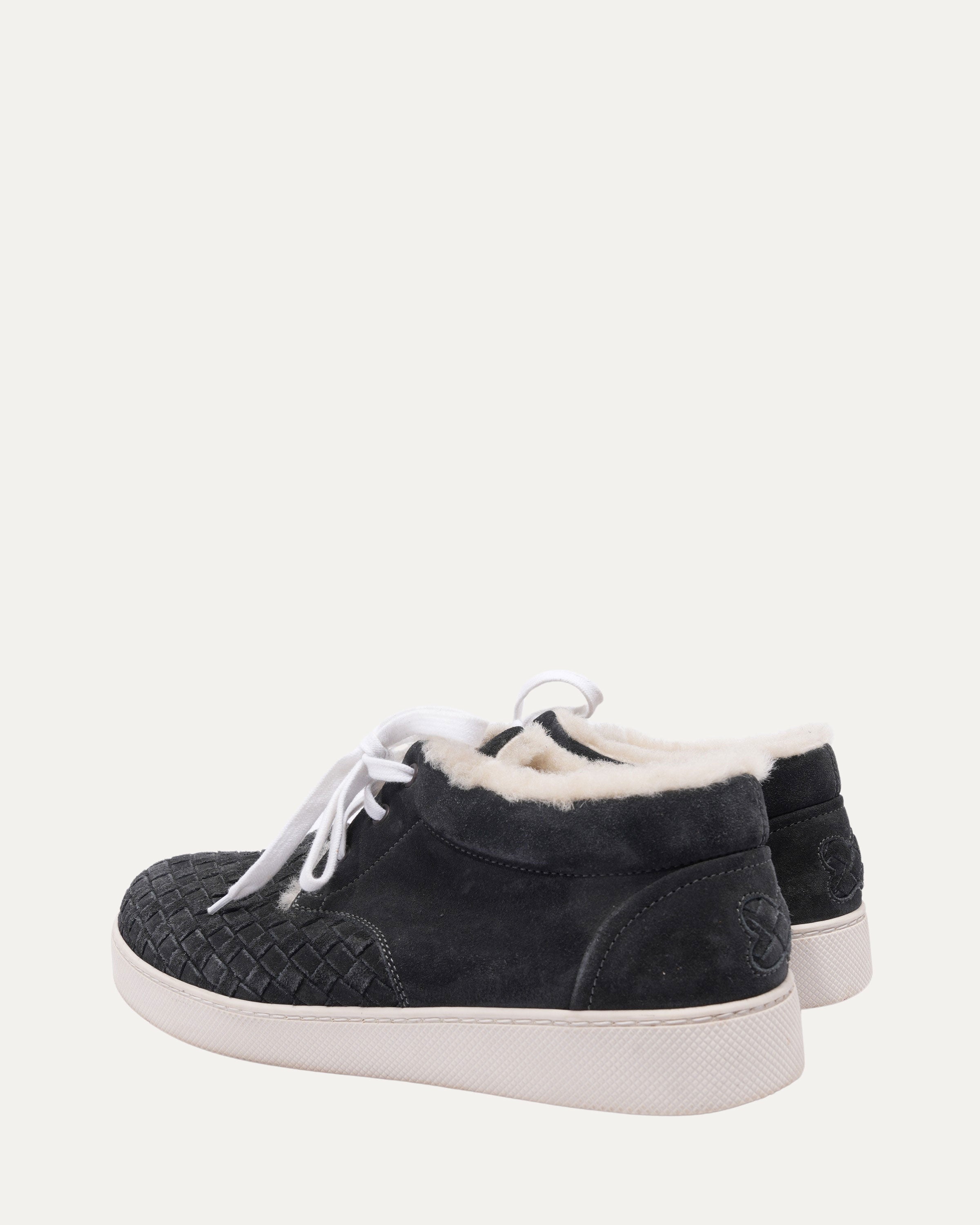 Intrecciato Suede Shearling Sneakers