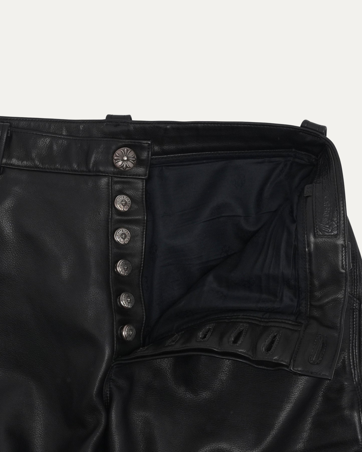 Fleur Knee Leather Pants