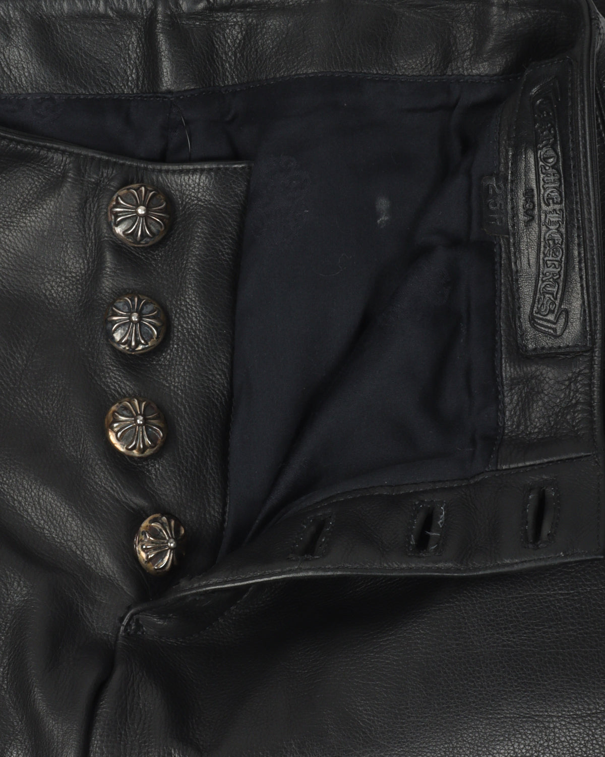 Fleur Knee Leather Pants