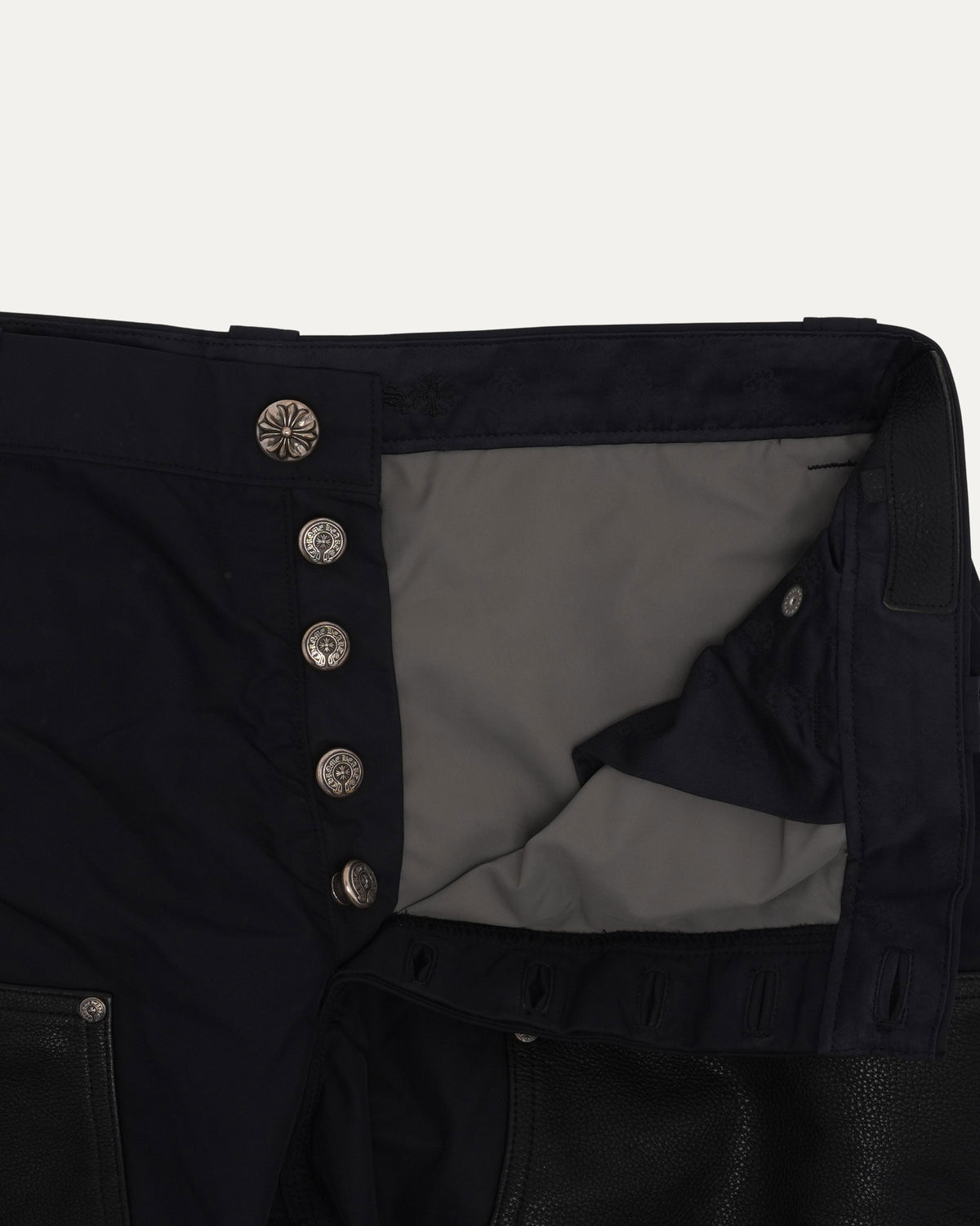 Nylon and Leather Double Knee Pants