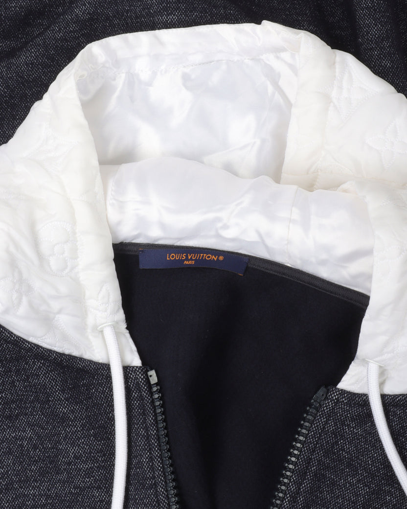 Monogram Zip Up Hooded Jacket