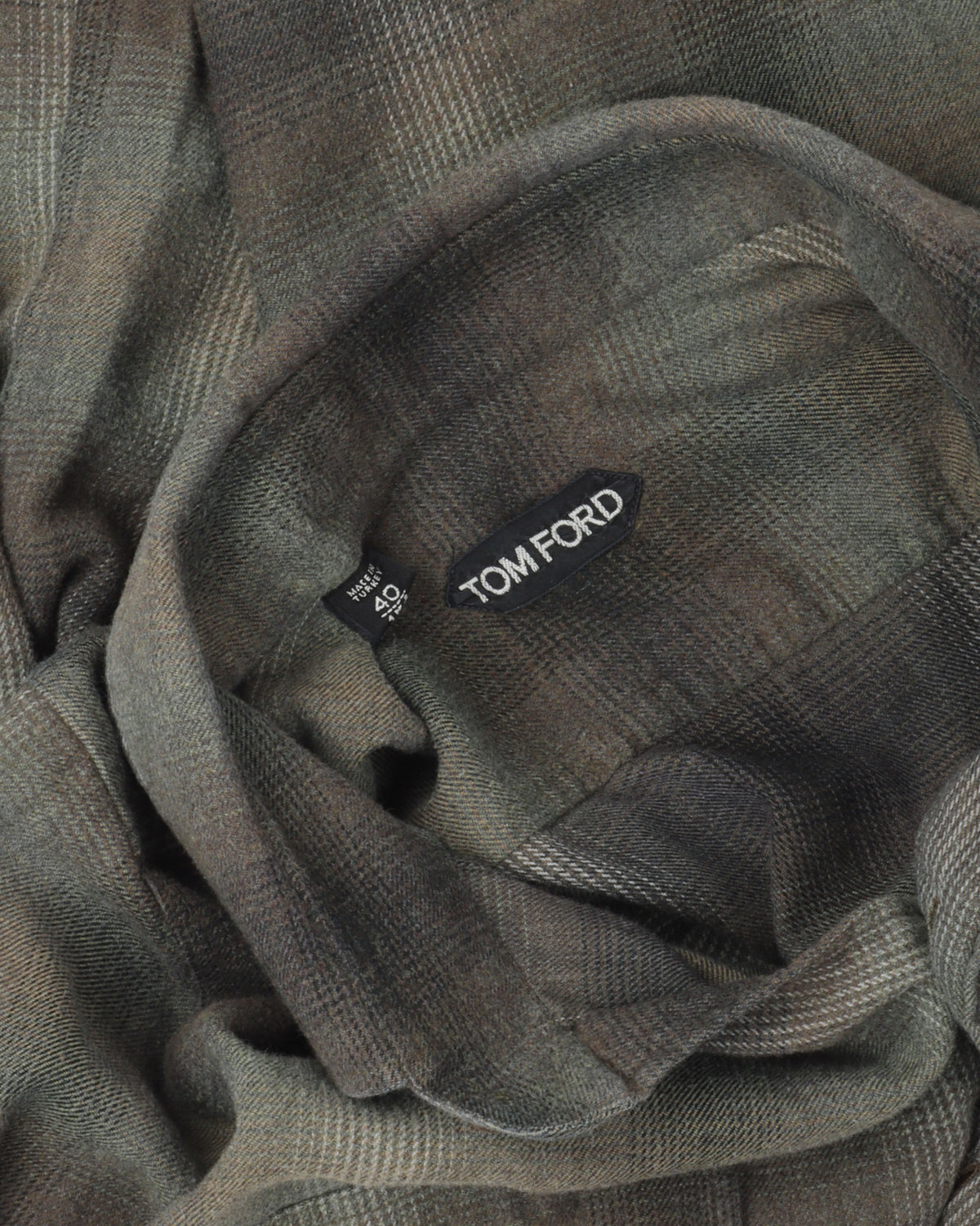 Plaid Flannel Military Shirt