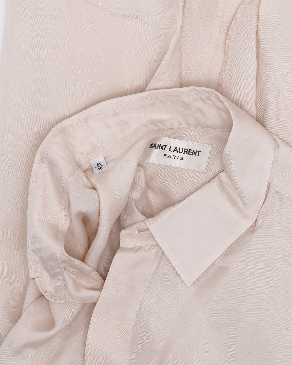 Hidden Placket Silk Shirt