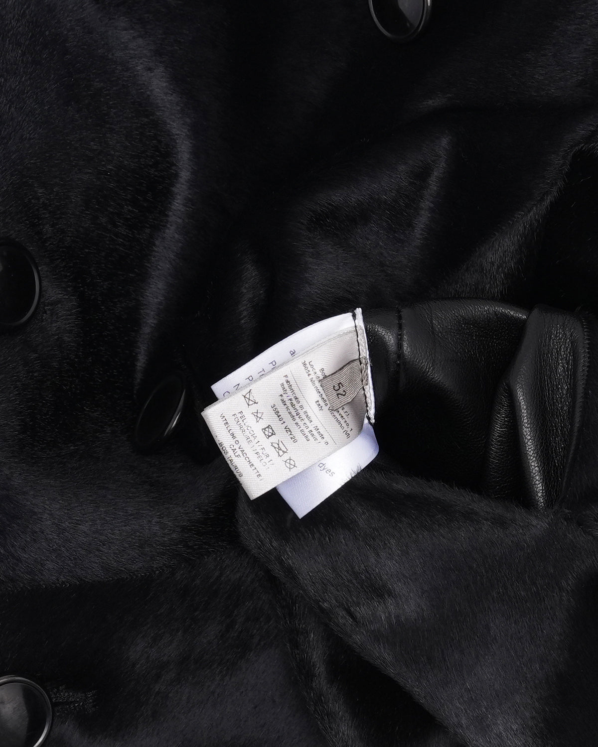 Double Breasted Pony Hair Coat