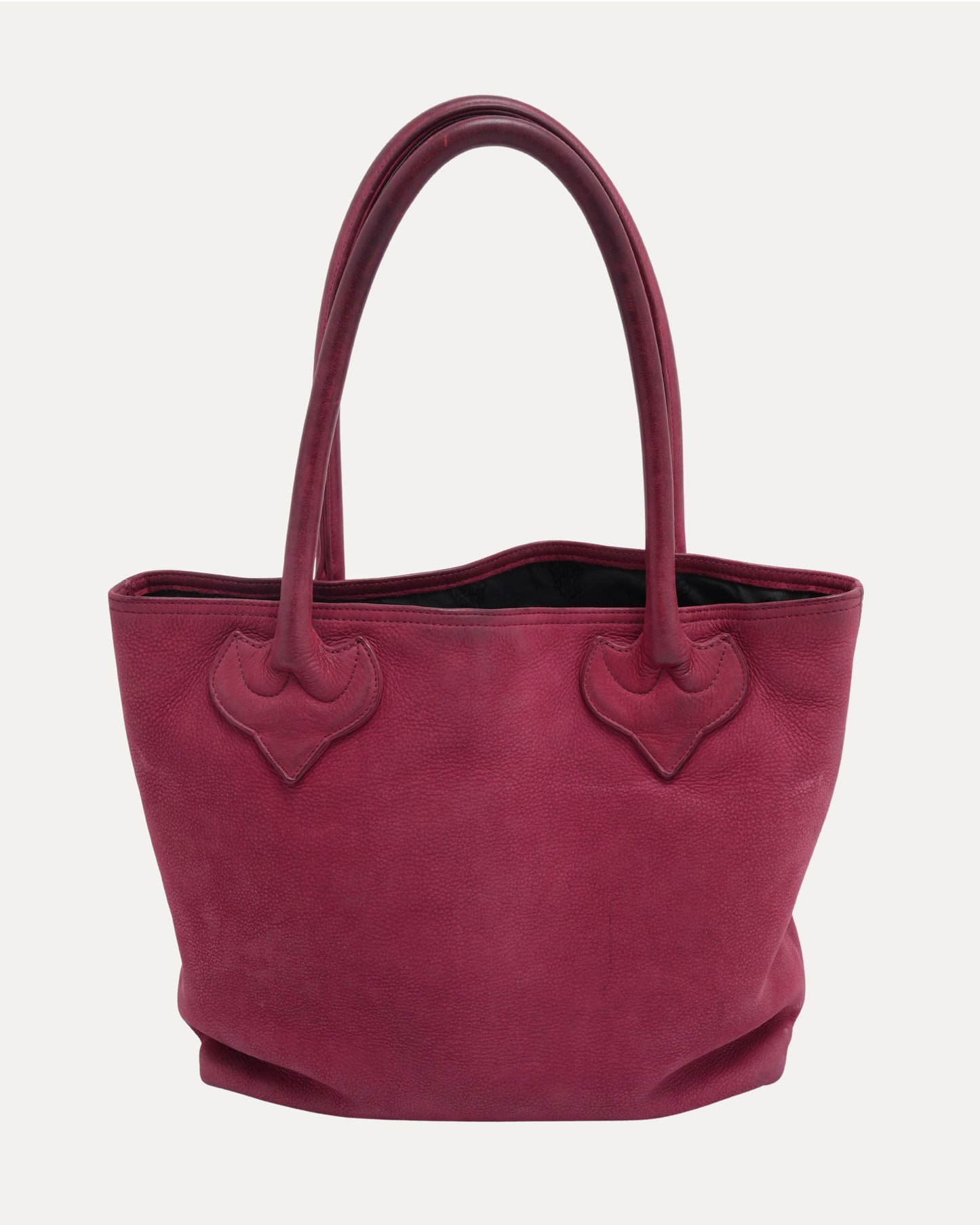 Cross Patch Leather Tote Bag