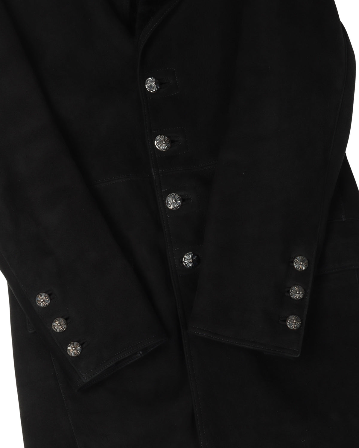 Shearling Lined Suede Leather Coat