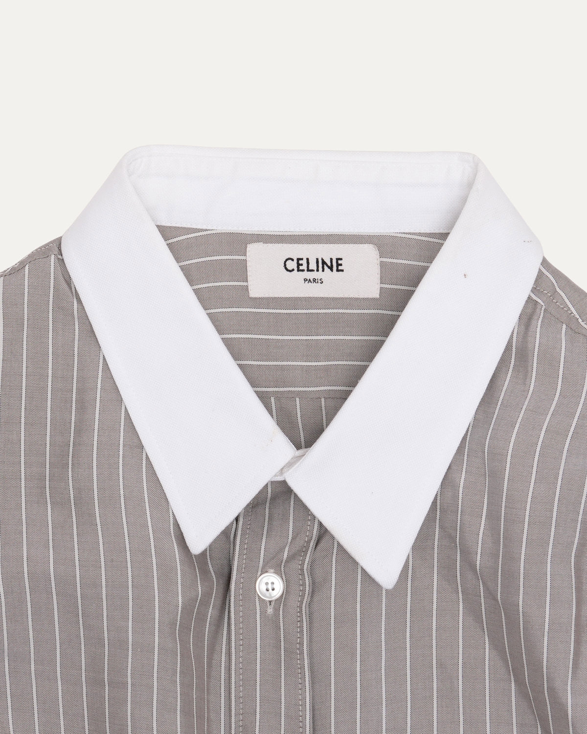 Striped Contrast Collar Shirt