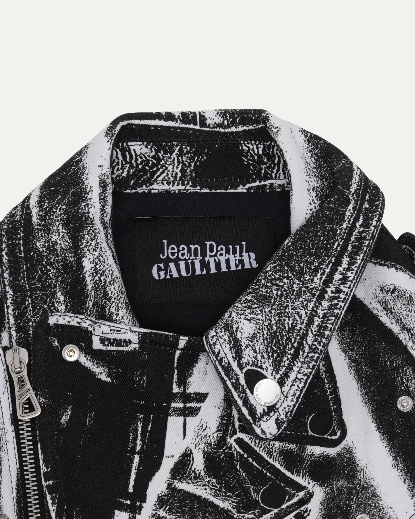 Double Rider Print Denim Jacket