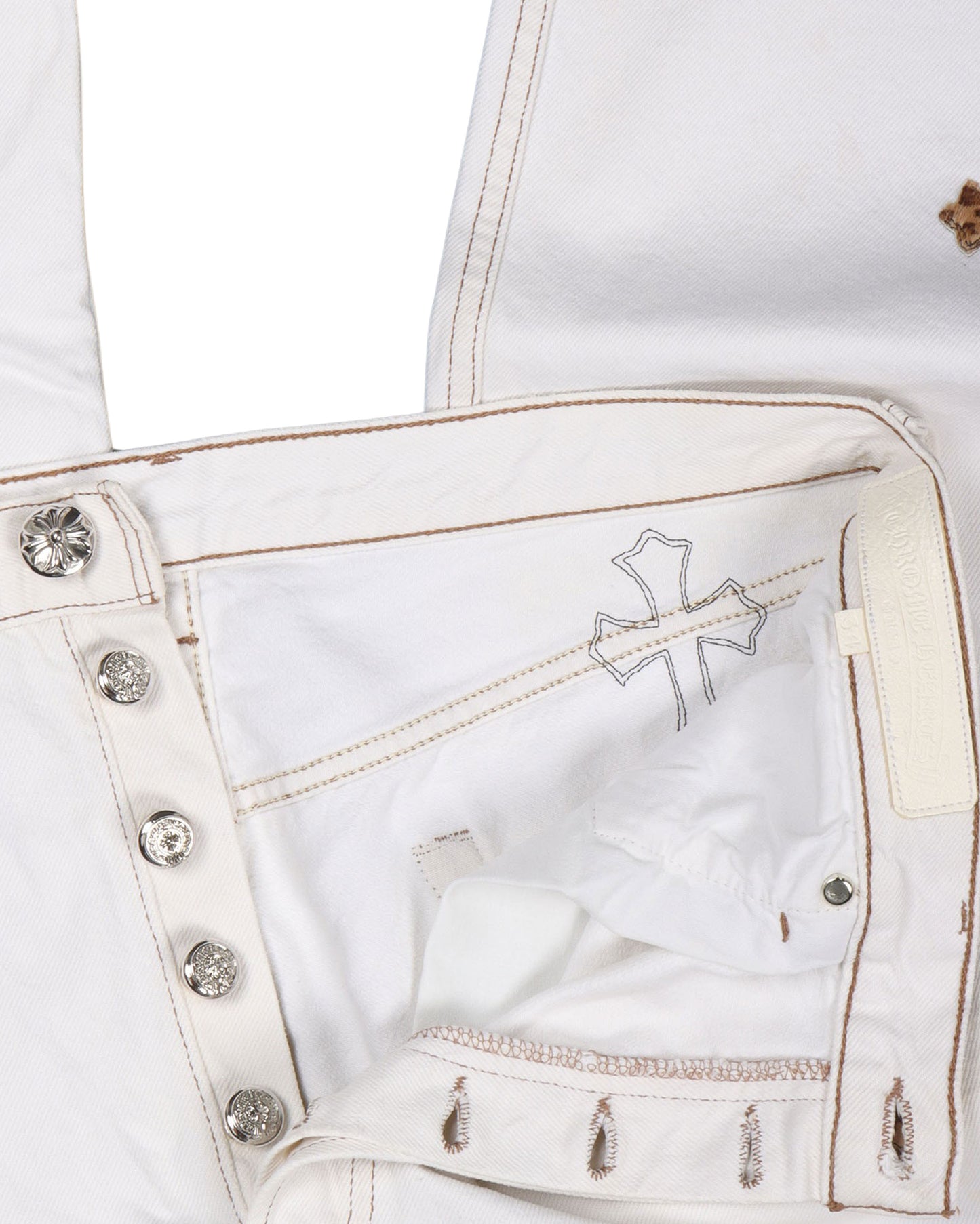 Leopard Cross Patch Jeans