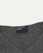Cashmere Distressed V-Neck Sweater